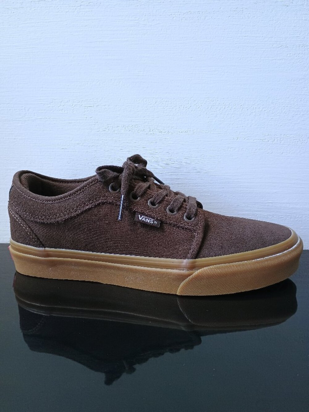 Vans Men's Skate Chukka Low Suede / Canvas Sneaker in Warmth Dark Brown / Gum